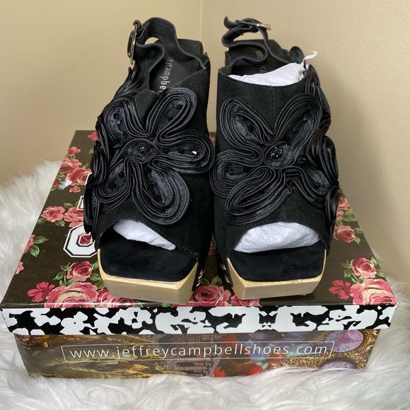 Jeffrey Campbell Vintage Flower Suede Shoes - Picture 8 of 15